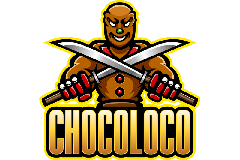 ninja-chocolate-esport-mascot-logo