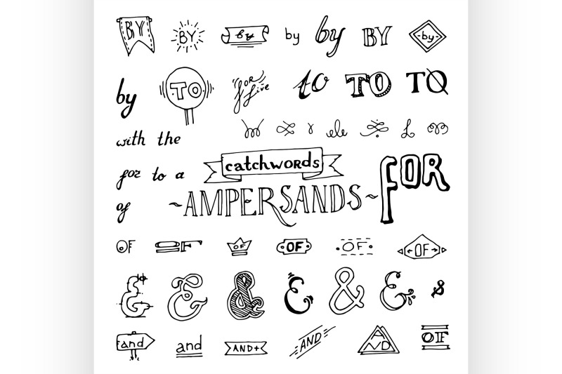 set-of-chalkboard-style-ampersands