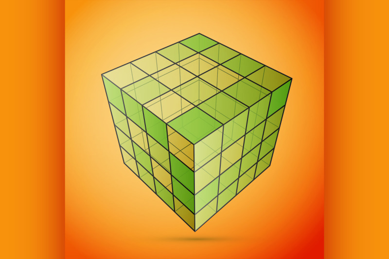 three-d-cube-green