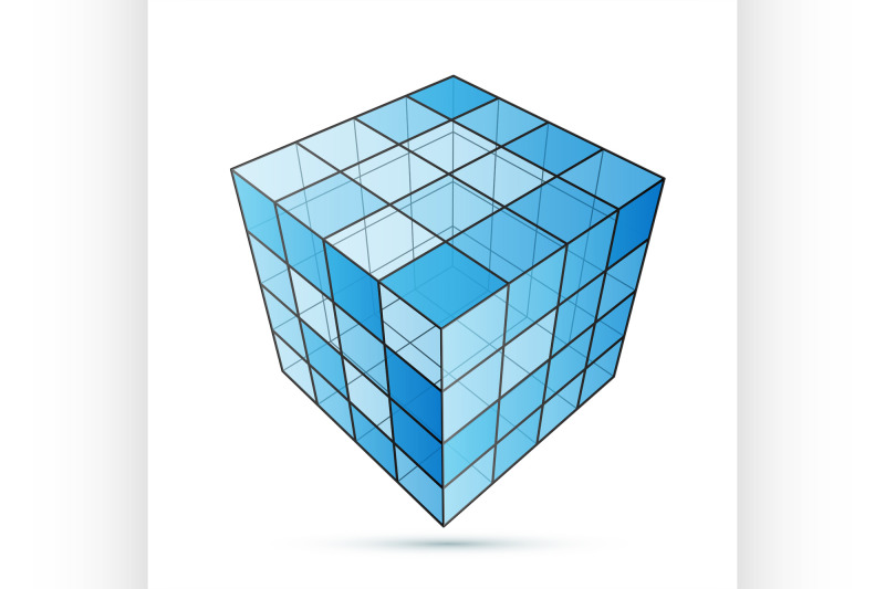 three-d-cube-blue