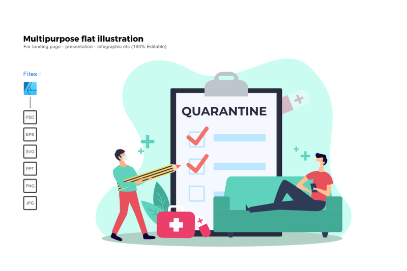 flat-illustration-quarantine