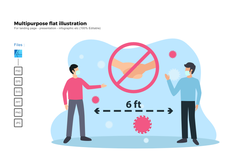 flat-illustration-physical-distance