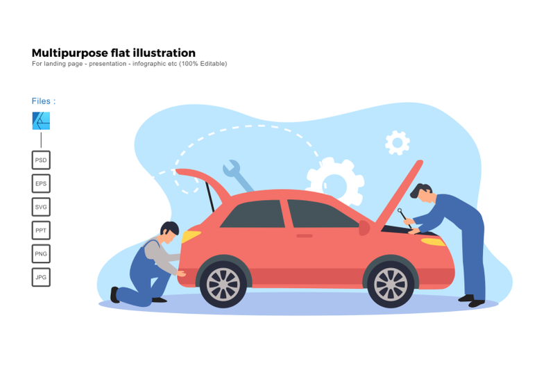 flat-illustration-service-car