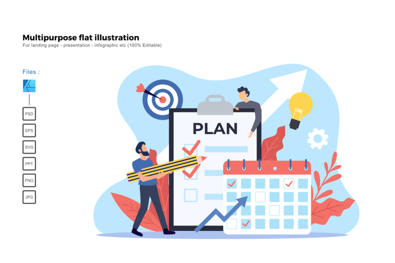 flat-illustration-business-plan