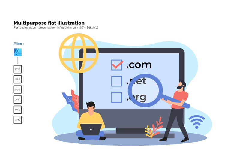 flat-illustration-domain