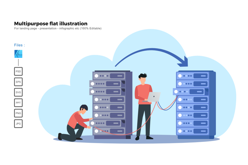 flat-illustration-server-migration