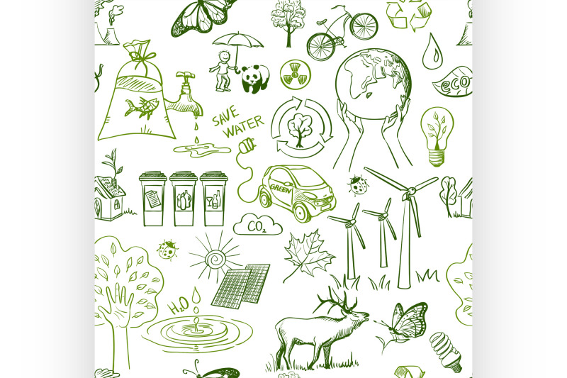 ecology-signs-and-icons-seamless-pattern