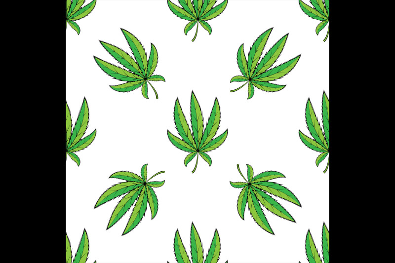 vector-seamless-retro-pattern-cannabis-green-leaf