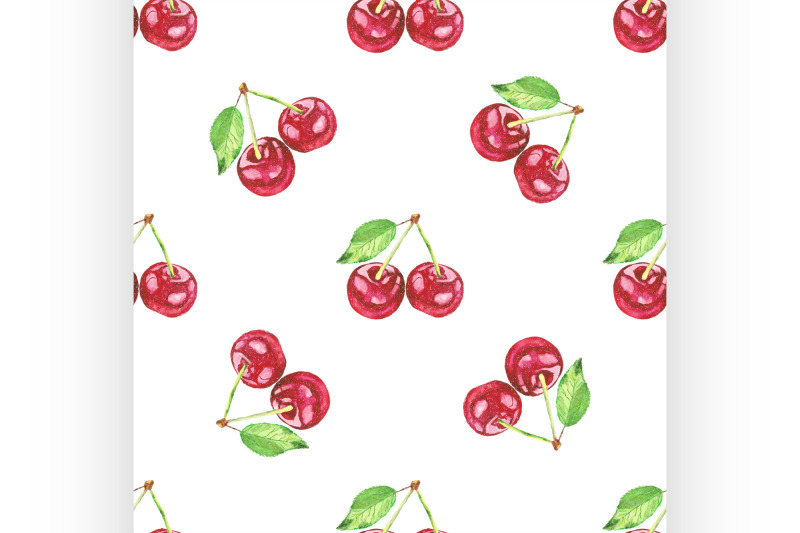 cherries-vector-watercolor-painting-pattern