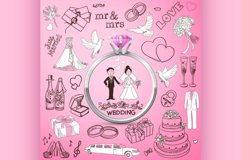 hand-drawn-collection-of-decorative-wedding-design-elements-holiday-o