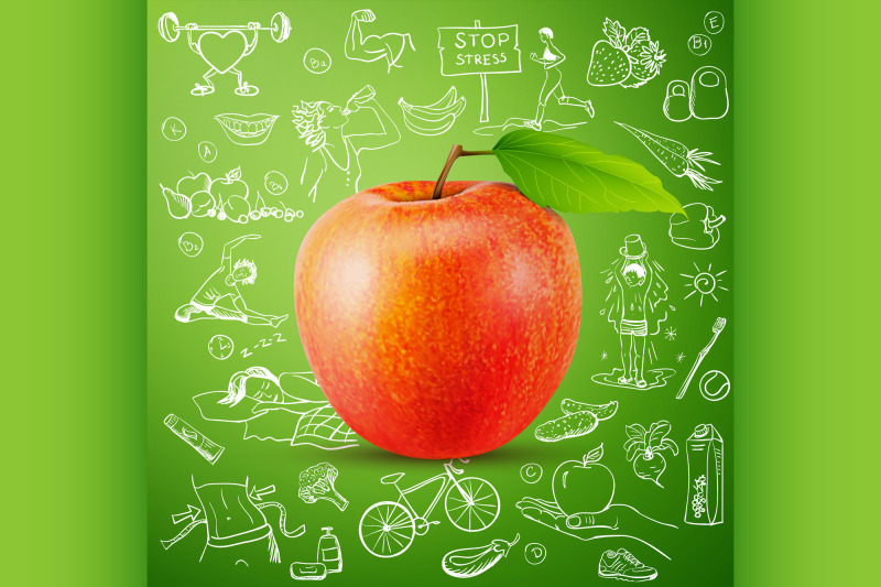 healthy-lifestyle-background-with-apple