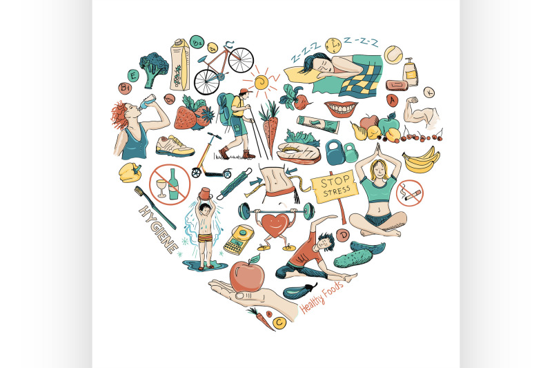 healthy-lifestyle-heart-background