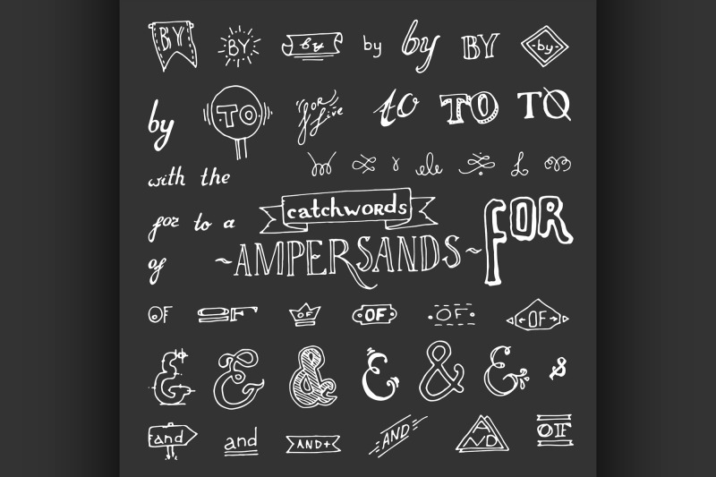 set-of-chalkboard-style-ampersands