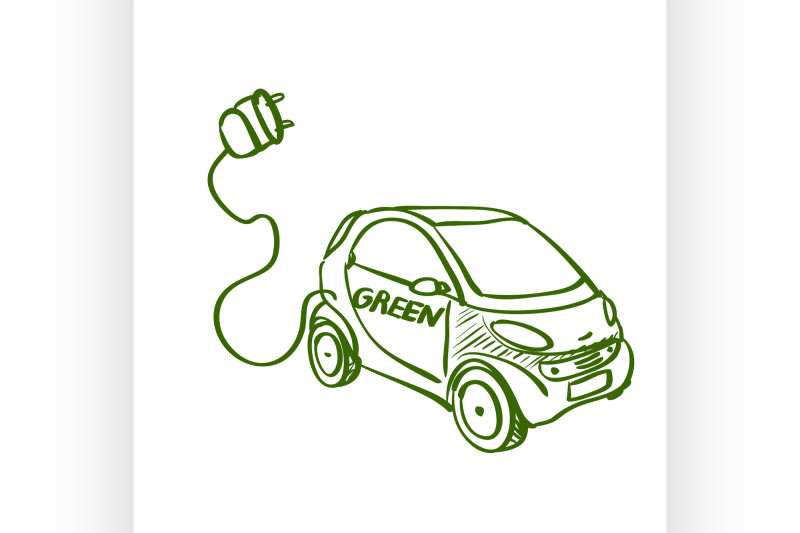 doodle-electric-car