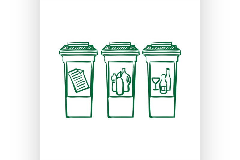 doodle-recycle-bins-garbage-separation