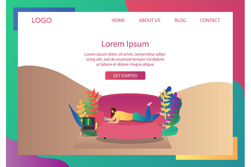 landing-page-stay-home-concept-illustration