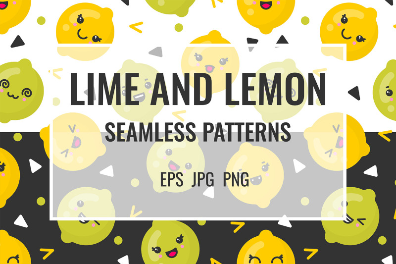 lime-and-lemon-seamless-patterns