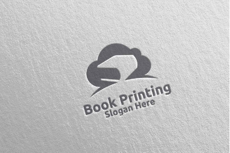 cloud-book-printing-company-logo-design-91