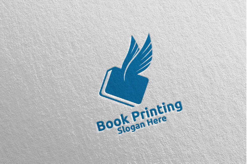 flying-fast-book-printing-company-logo-design-93