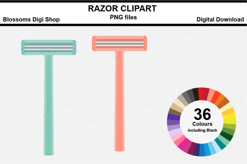 razor-sticker-clipart-36-files-multi-colours