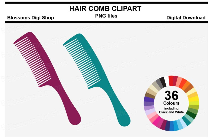 hair-comb-sticker-clipart-36-files-multi-colours