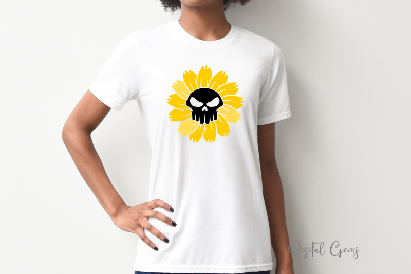 sunflower-skull-design