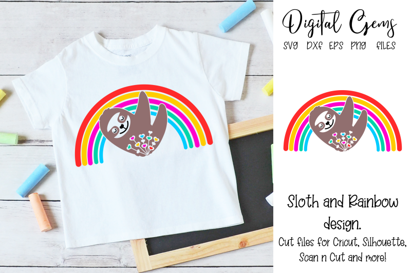 sloth-rainbow-design