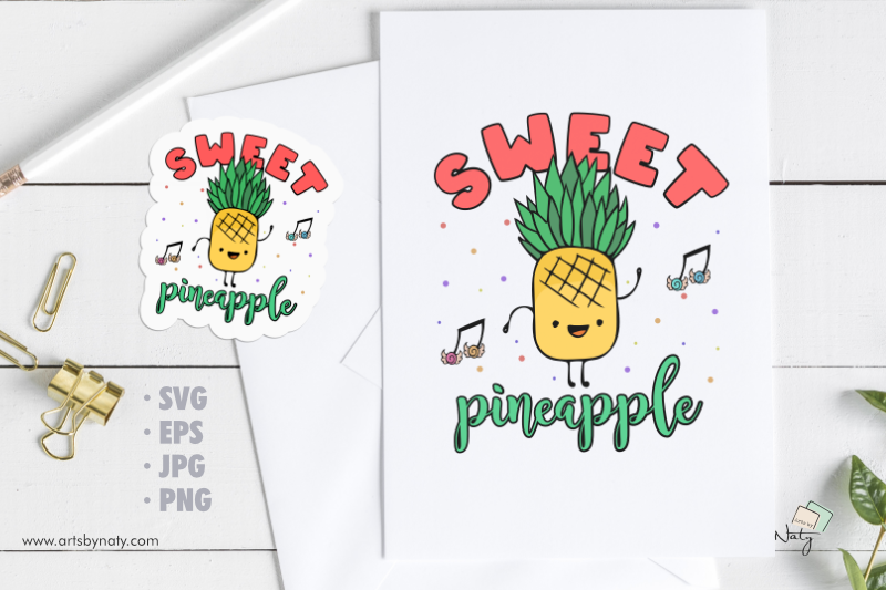 sweet-pineapple-svg-illustration