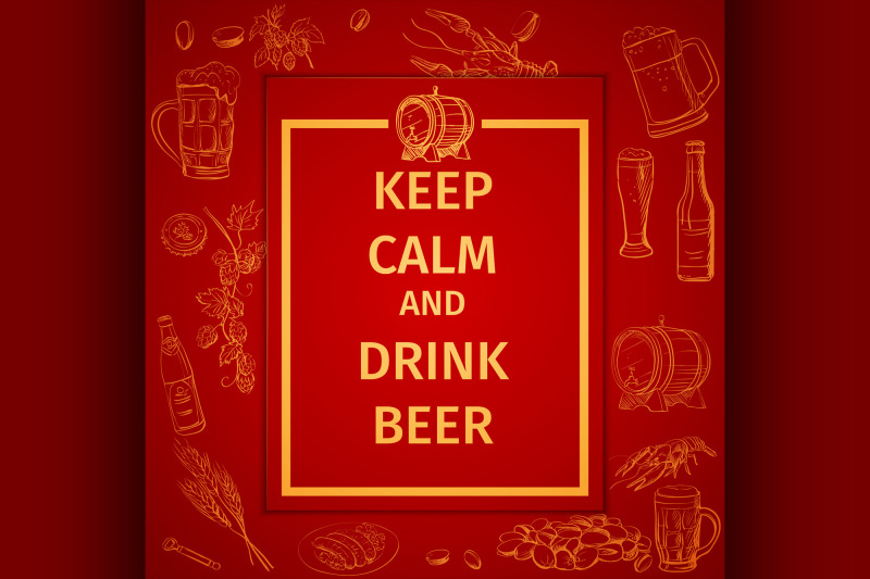 poster-of-keep-calm-and-drink-beer-and-hand-drawing-icon