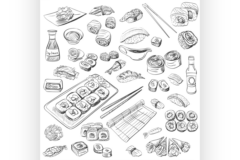 hand-drawn-sushi-set