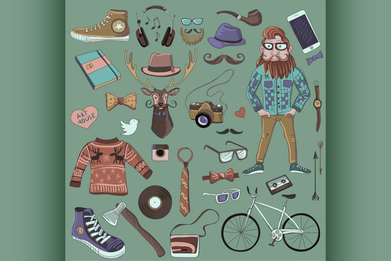 colored-hand-drawn-hipster-style