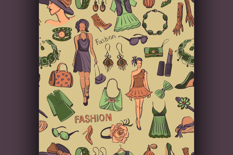 hand-drawn-seamless-pattern-with-scratched-beauty-and-fashion-symbols