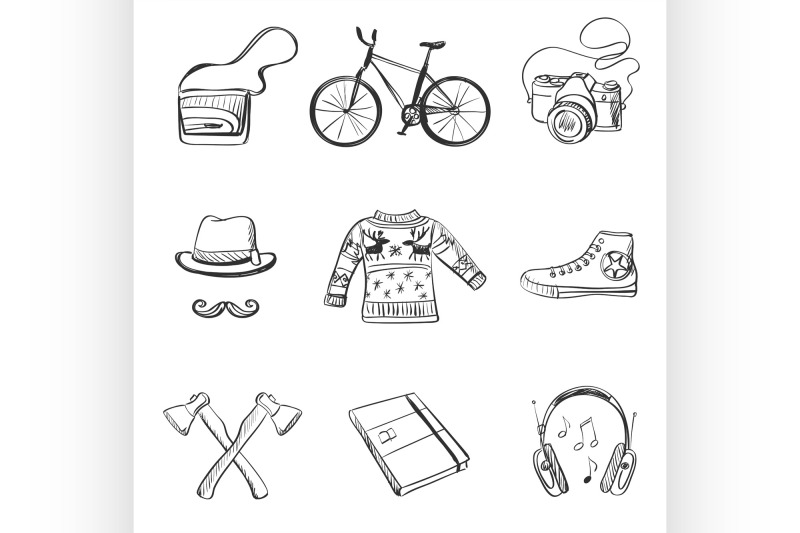 hand-drawn-hipster-style-icon-set