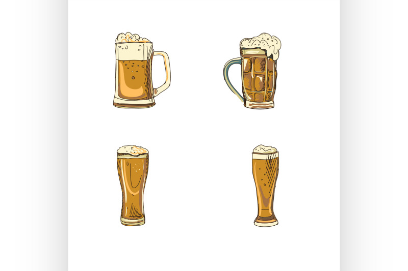 doodle-beer-glasses