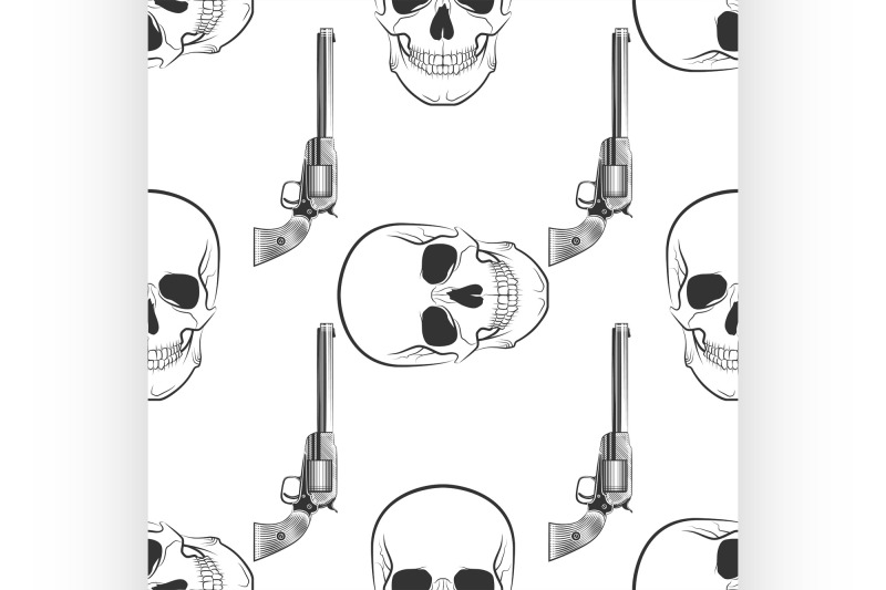 skull-and-revolver-pattern