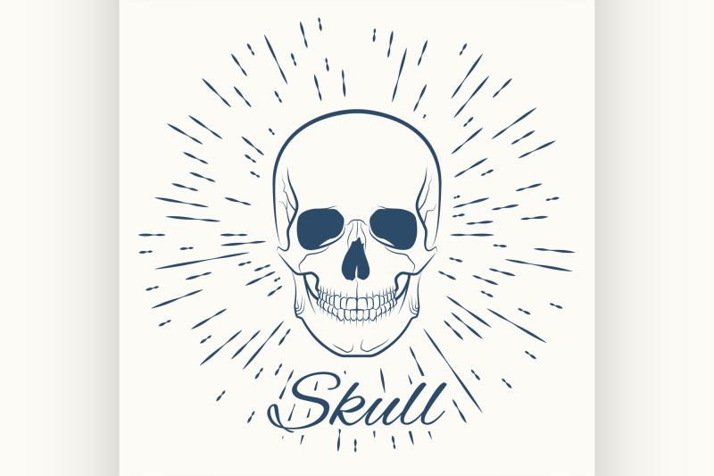 skull-and-vintage-sun-burst-frame