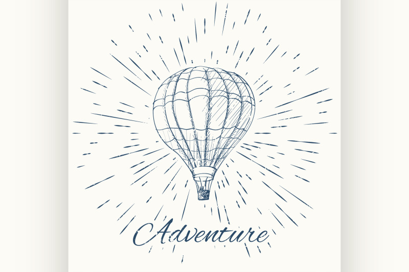 air-balloon-and-vintage-sun-burst-frame-adventure-emblem