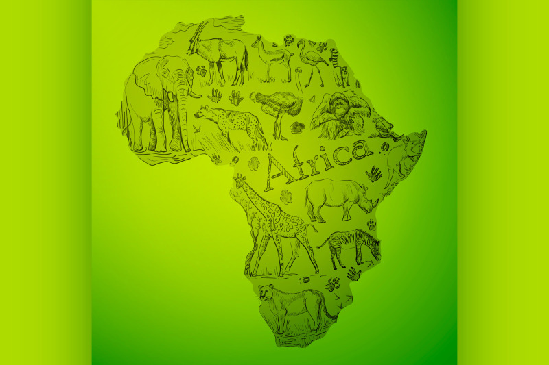 the-african-continent-is-filled-with-doodle-animals