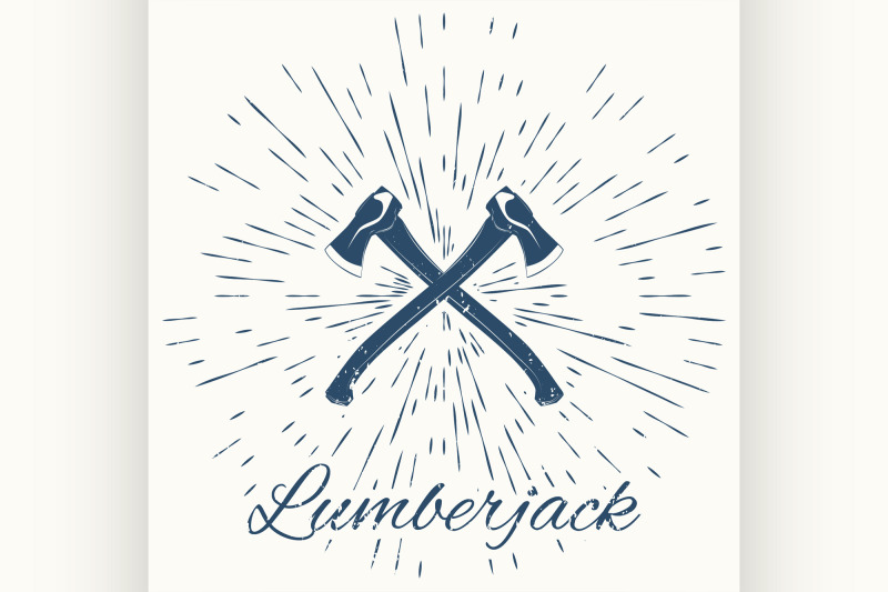 crossed-axes-and-vintage-sun-burst-frame-lumberjack-emblem