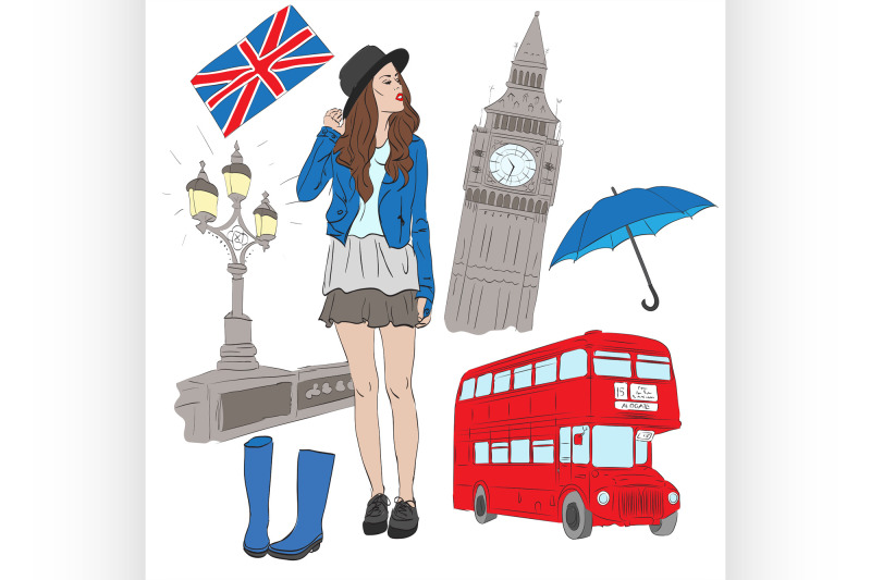 girl-and-vector-elements-of-london-lang-quot-x-repair