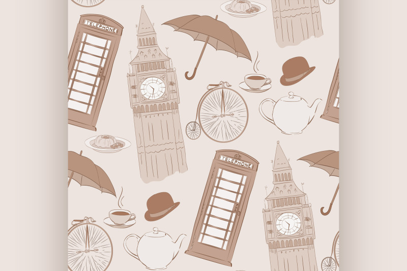 retro-vector-hand-drawn-london-pattern