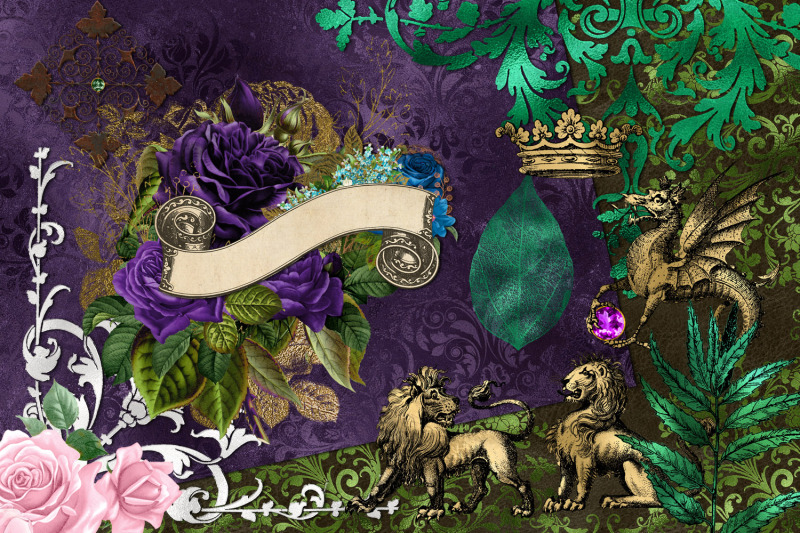 unicorn-forest-digital-scrapbook-kit