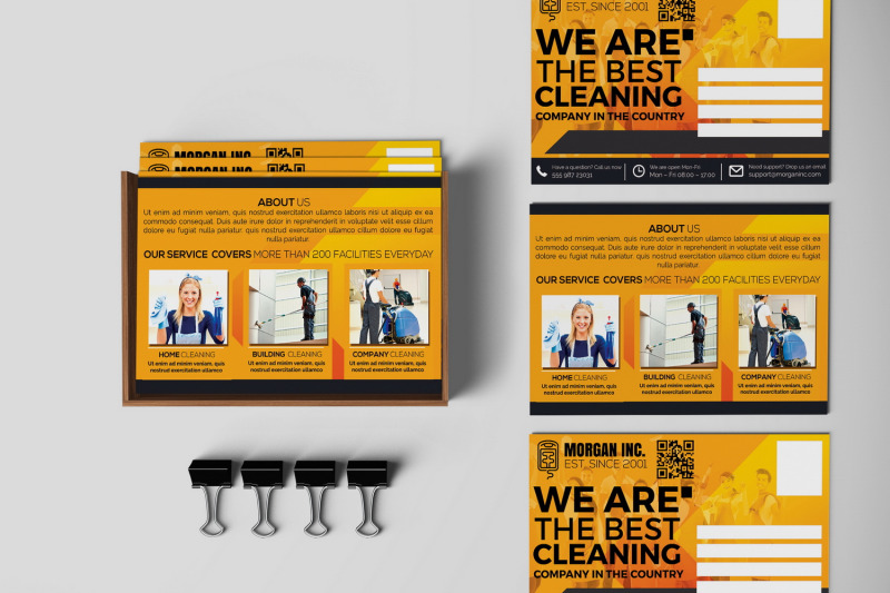 cleaning-service-company-promotion-postcard