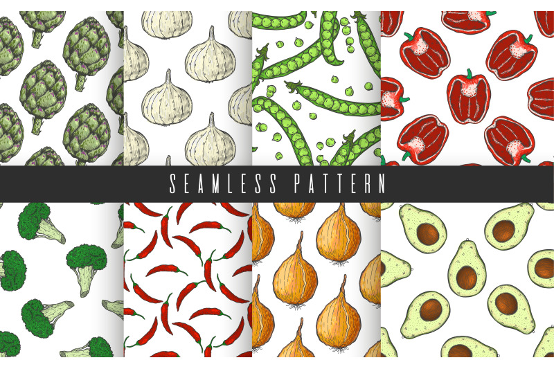 seamless-pattern-vegetable-set