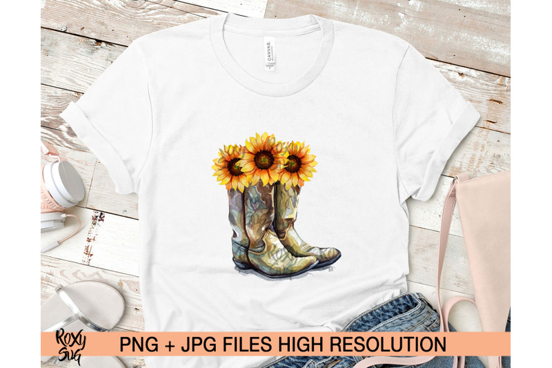 cowgirl-boots-png-cowgirl-boots-with-sunflowers-sublimation-designs