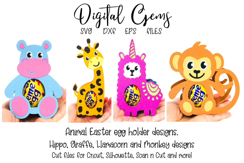 egg-holder-designs-monkey-giraffe-llamacorn-and-hippo