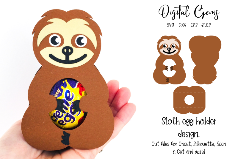 Download Owl, Chick, Unicorn and Sloth egg holder designs. By Digital Gems | TheHungryJPEG.com