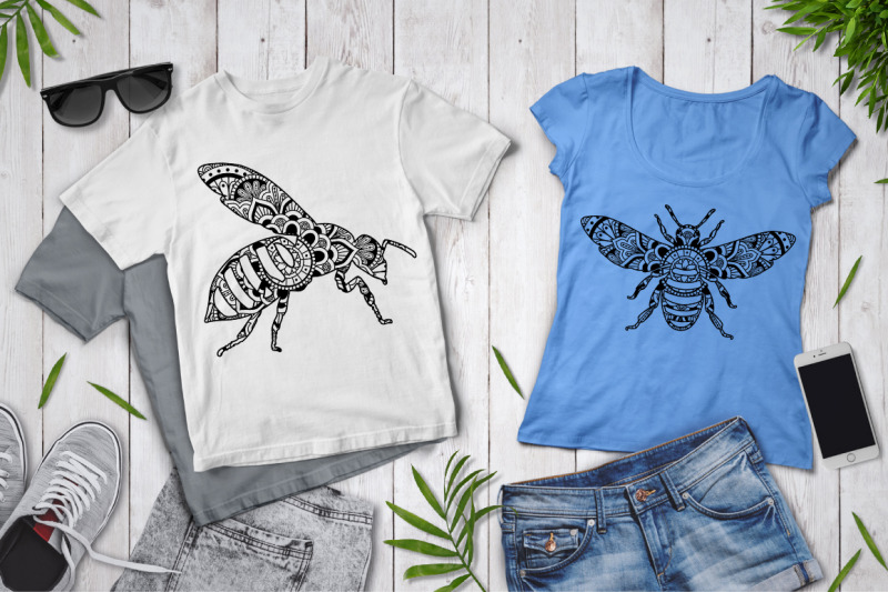 Download Bee Mandala SVG, Mandala Bee SVG Cut Files, Bee Mandala ...