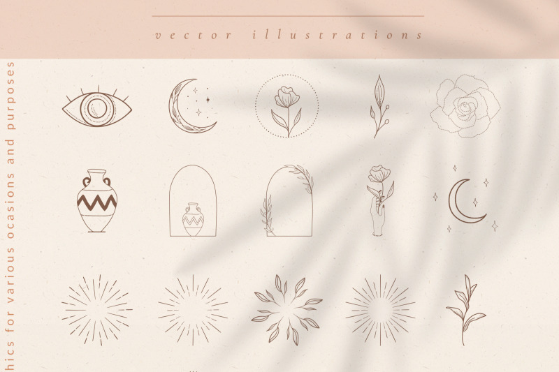 logo-elements-frames-sunbursts-decorative-icons-crescent-amp-stars