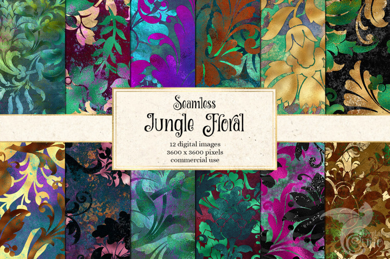 jungle-floral-digital-paper